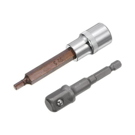 Uxcell H5 Hex Bit Socket 1/2 Square Drive 4 Length with Hex Shank Power Drill Adapter
Uxcell H5 Hex Bit Socket 1/2 Square Drive 4 Length with Hex Shank Power Drill Adapter