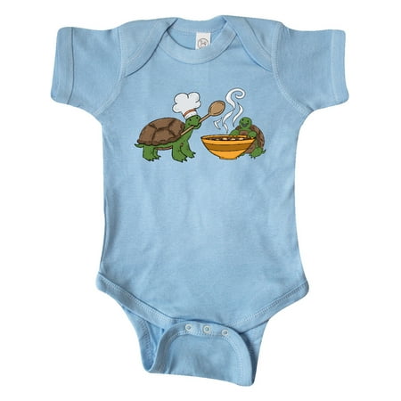 Inktastic Cute Turtle Chefs Making Soup Gift Baby Boy or Baby Girl Bodysuit