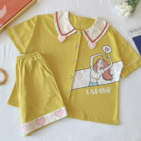 PIKADINGNIS Summer Pajamas Pullover Pajama Set Loose Version Women Sleepwear Princess Style Cotton Plus Size Cartoon
PIKADINGNIS Summer Pajamas Pullover Pajama Set Loose Version Women Sleepwear Princess Style Cotton Plus Size Cartoon