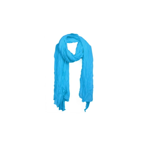 Women Semi Sheer Soft Warm Classic Leisure Scarf Sea