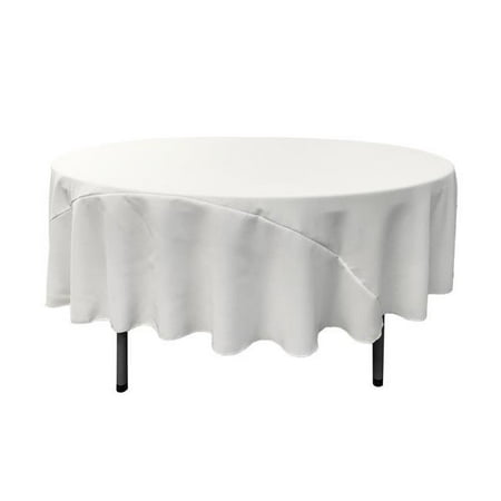 TCpop90R-WhiteP11 Polyester Poplin Tablecloth White - 90 in. Round