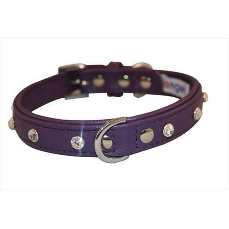 Angel Pet Supplies 41115 Athens Rhinestone Dog Collar in Orchid Purple
