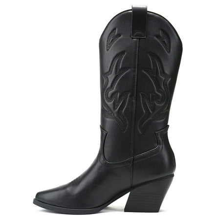 Soda Women Cowgirl Cowboy Western Stitched Heel Boots Pointy Toe Mid Shaft ORVILLE-S Black 8.5
Soda Women Cowgirl Cowboy Western Stitched Heel Boots Pointy Toe Mid Shaft ORVILLE-S Black 8.5