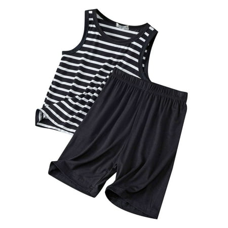 Kids Boys Striped Tank Tops And Shorts Casual Loose Sleeveless Shirt Thin Girls Air Conditioned Loungewear 2 Piece Sizes 18-24 Months
Kids Boys Striped Tank Tops And Shorts Casual Loose Sleeveless Shirt Thin Girls Air Conditioned Loungewear 2 Piece Sizes 18-24 Months