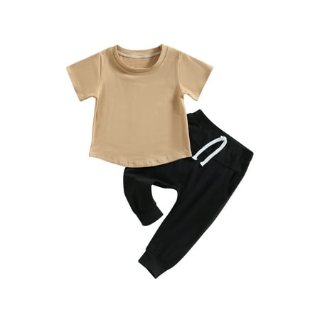 Infant Baby Boys Spring Clothes Set Solid Color Short Sleeve T-Shirts Tops Long Pants 2Pcs Outfits Set
Infant Baby Boys Spring Clothes Set Solid Color Short Sleeve T-Shirts Tops Long Pants 2Pcs Outfits Set