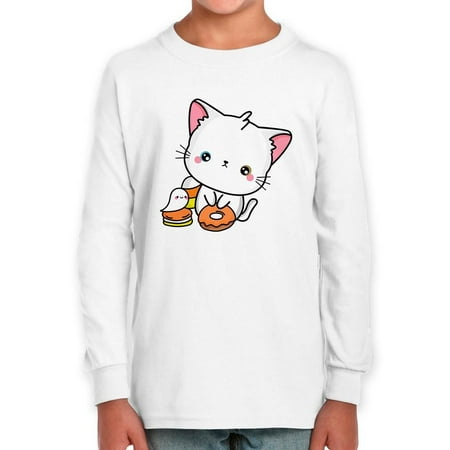 Cute Vampire Kitten W Donut Long Sleeve Toddler -Image by Shutterstock 4 Toddler