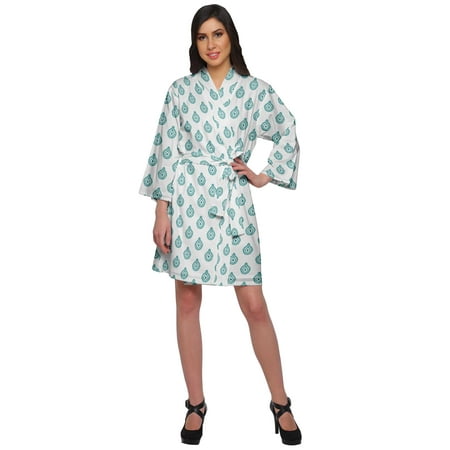 Moomaya Printed Bathrobe For Girls Kimono Bathrobes For Women Short Nightgown