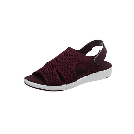 Lacyhop Women Sandals Sport Mesh Breathable Open Toe Hiking Sandals Comfortable Walking Shoes Wine Red
Lacyhop Women Sandals Sport Mesh Breathable Open Toe Hiking Sandals Comfortable Walking Shoes Wine Red