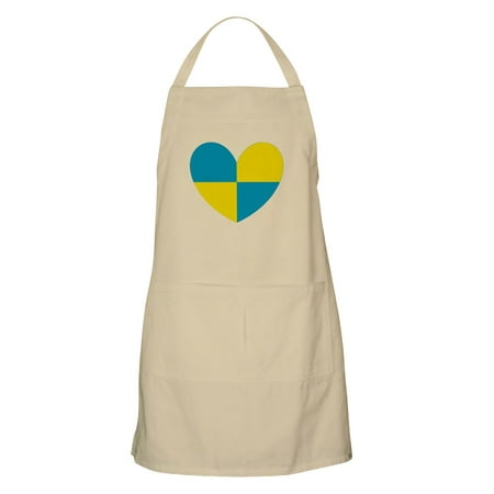 CafePress - I Stand With Ukraine Heart - Kitchen Apron with Pockets Grilling Apron Baking Apron
