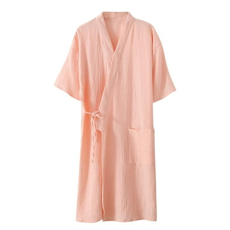 KEJIG Fashion Women s Fashion Robe Bathrobe Three Quarter Sleeve Soft Autumn Pajamas