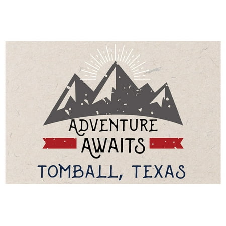 Tomball Texas Souvenir 2x3 Inch Fridge Magnet Adventure Awaits Design