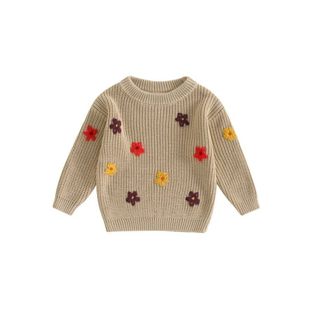 Baby Girl Sweater Long Sleeve Crew Neck Flower Warm Knit Pullover
Baby Girl Sweater Long Sleeve Crew Neck Flower Warm Knit Pullover