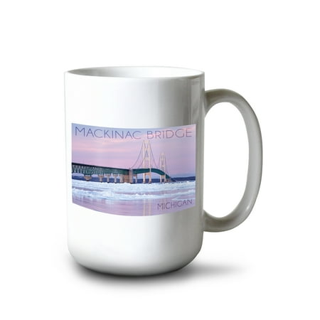 15 fl oz Ceramic Mug Mackinac Bridge Michigan Winter Scene Dishwasher & Microwave Safe
15 fl oz Ceramic Mug Mackinac Bridge Michigan Winter Scene Dishwasher & Microwave Safe