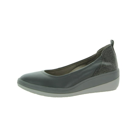 Vionic Womens Jacey Leather Round Toe Ballet Flats