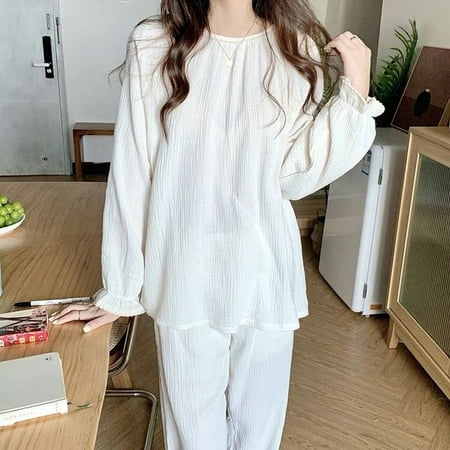 CoCopeaunt Cotton Womens Pajamas Korean Sleepwear Female Set Nightwear Autumn Pijama Long Sleeve Pyjamas Home Suit Nightie Homewear
CoCopeaunt Cotton Womens Pajamas Korean Sleepwear Female Set Nightwear Autumn Pijama Long Sleeve Pyjamas Home Suit Nightie Homewear