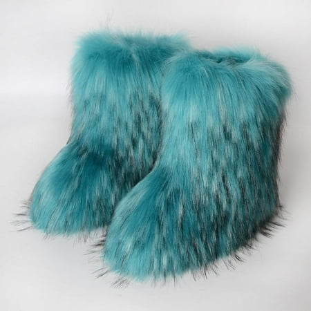Women s Faux fur Boots Winter -Calf Warm Snow Boots Fuzzy Fluffy Furry Comfy Short Boots Indoor Outdoor Flat Boots
Women s Faux fur Boots Winter -Calf Warm Snow Boots Fuzzy Fluffy Furry Comfy Short Boots Indoor Outdoor Flat Boots