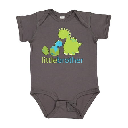Inktastic Dinosaur Little Brother Green Gift Baby Boy Bodysuit