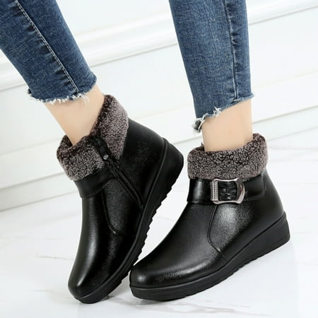 Cathalem Winter Work Shoes for Women Women Shoes Slope Heel Boots Waterproof Soft Soled Snow Boots Flat Snow Boots for Women Black 7.5
Cathalem Winter Work Shoes for Women Women Shoes Slope Heel Boots Waterproof Soft Soled Snow Boots Flat Snow Boots for Women Black 7.5