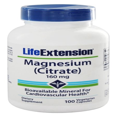 Life Extension - Magnesium Citrate 160 mg. - 100 Vegetarian Capsules ...
