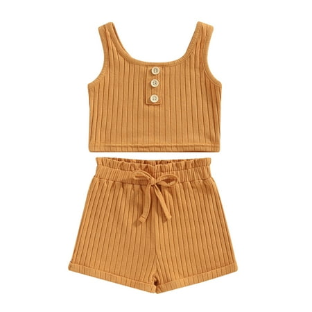 CenturyX Kids Baby Girls Summer Suit Casual Sleeveless Knitting Vest Tops Drawstring Shorts 2pcs Outfits Set Clothes
CenturyX Kids Baby Girls Summer Suit Casual Sleeveless Knitting Vest Tops Drawstring Shorts 2pcs Outfits Set Clothes