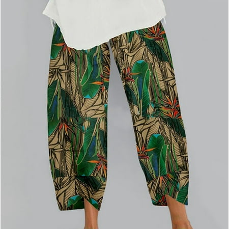 Womens Cotton Linen Capri Pants Summer Elastic Waisted Casual Pants Wide Leg Loose Fit Comfy Pajama Beach Trousers EKOUSN
Womens Cotton Linen Capri Pants Summer Elastic Waisted Casual Pants Wide Leg Loose Fit Comfy Pajama Beach Trousers EKOUSN