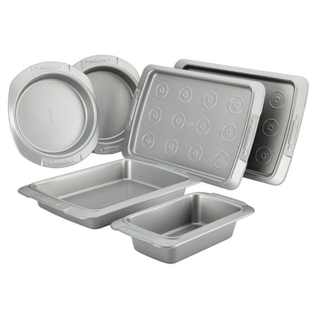 Cake Boss Deluxe Nonstick Bakeware 6-Piece Bakeware Set, Gray
