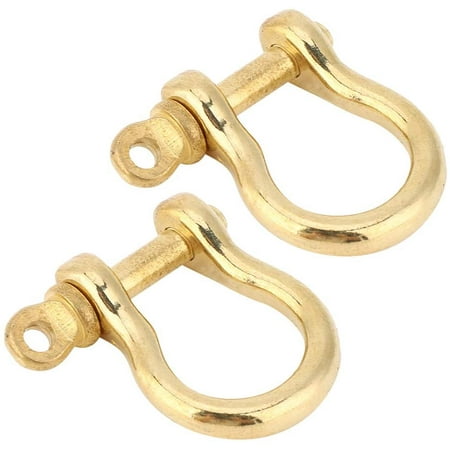 2Pcs D-Ring Shackle Pure Brass Screw Pin Anchor Shackle Bow Shackle U Type Fob KeyHook 10mm
2Pcs D-Ring Shackle Pure Brass Screw Pin Anchor Shackle Bow Shackle U Type Fob KeyHook 10mm