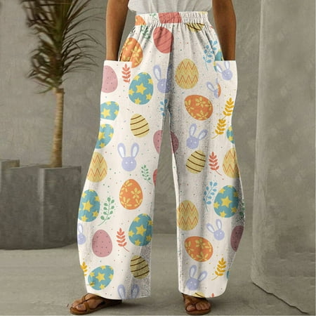 Tawop Easter Women Casual Printing Pockets Elastic Mid-Waist Comfortable Wide-Legged Loose Pants Maternity Work Pants Father S Day Gift
Tawop Easter Women Casual Printing Pockets Elastic Mid-Waist Comfortable Wide-Legged Loose Pants Maternity Work Pants Father S Day Gift