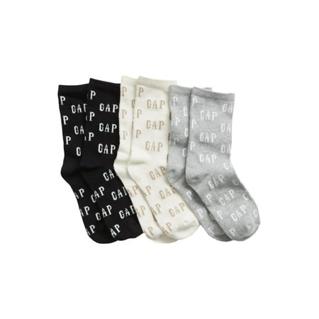 GAP Boys Crew Socks Multi Logo Large US