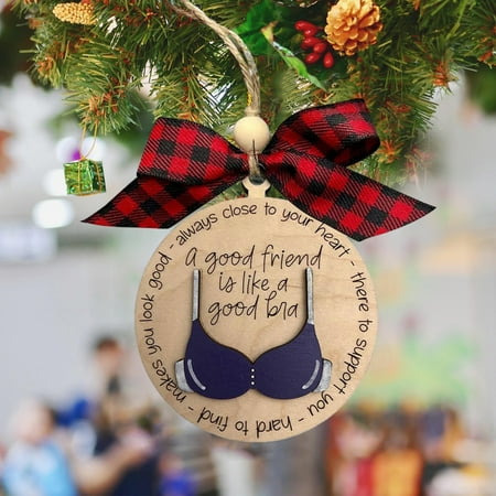 Waroomhouse Christmas Pendant Funny Bra Ornament Wooden Decorative Charm Festive Lanyard Holiday Gift Idea Unique Meaningful Christmas Tree Pendant Hanging
Waroomhouse Christmas Pendant Funny Bra Ornament Wooden Decorative Charm Festive Lanyard Holiday Gift Idea Unique Meaningful Christmas Tree Pendant Hanging