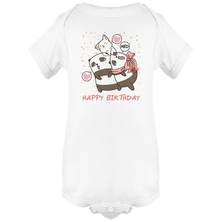 Happy Birthday Panda Bodysuit Infant -Image by Shutterstock 6 Months