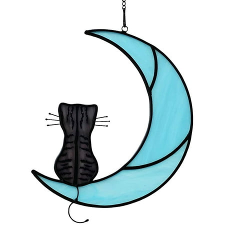 MAX Suncatcher Pendant Decorative Creative Convenient Stained Glass Window Hanging Cat on Moon Decoration
MAX Suncatcher Pendant Decorative Creative Convenient Stained Glass Window Hanging Cat on Moon Decoration