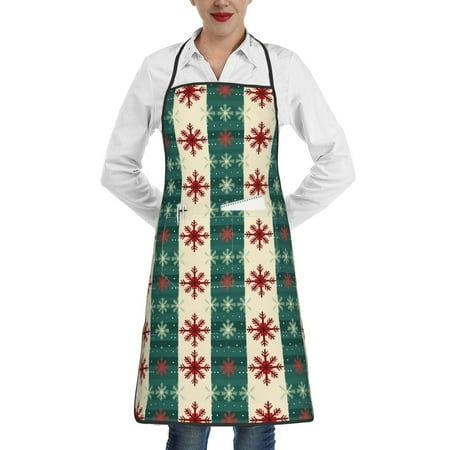 Gaeub Christmas Snowflakes Plaid Kitchen Cooking Aprons Adjustable Bib Apron Waterdrop and Oil Resistant Kitchen Chef Apron for Women Men
Gaeub Christmas Snowflakes Plaid Kitchen Cooking Aprons Adjustable Bib Apron Waterdrop and Oil Resistant Kitchen Chef Apron for Women Men