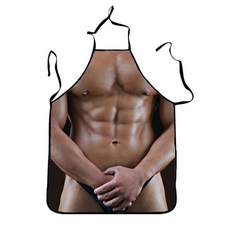 

YiFudd New Sexy Beauty Apron Muscular Male Apron Cartoon Couple Party Apron Aprons for Cooking Painting - Applies to Everyone