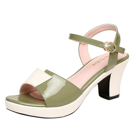 CBGELRT Womens Sandals Green Womens Bow Tie Sandals Color Blocking Fashion Fish Mouth Thick Heel Sandals Women Summer New Open Toe Breathable Flat Button Sandals Womens Beach Sandal
CBGELRT Womens Sandals Green Womens Bow Tie Sandals Color Blocking Fashion Fish Mouth Thick Heel Sandals Women Summer New Open Toe Breathable Flat Button Sandals Womens Beach Sandal