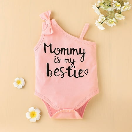 QISIWOLE Mommy Is My Bestie Toddler Kids Baby Girls Fashion Cute Sleeveless Suspender Bow Letter Print Romper Jumpsuit Deals
QISIWOLE Mommy Is My Bestie Toddler Kids Baby Girls Fashion Cute Sleeveless Suspender Bow Letter Print Romper Jumpsuit Deals