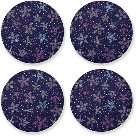 GZHJMY Christmas Snowflake Round Coaster 4 Pcs Heat Resistant Absorbent Drink Coaster for Kitchen Bar Cafe Decor
GZHJMY Christmas Snowflake Round Coaster 4 Pcs Heat Resistant Absorbent Drink Coaster for Kitchen Bar Cafe Decor