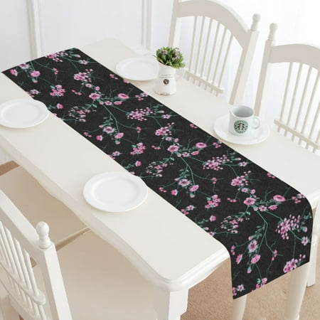 MYPOP Floral Black Table Runner Home Decor 16x72 Inch Flower Bloomings Table Cloth Runner for Wedding Party Banquet Decoration
MYPOP Floral Black Table Runner Home Decor 16x72 Inch Flower Bloomings Table Cloth Runner for Wedding Party Banquet Decoration