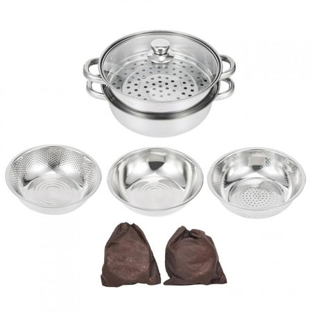 CHICIRIS Soup Pot 4Pcs / Set Stainless Steel Pot Multifunctional Rice Sieve Steaming Pot Kit Kitchen Supplies Kitchen Tools
CHICIRIS Soup Pot 4Pcs / Set Stainless Steel Pot Multifunctional Rice Sieve Steaming Pot Kit Kitchen Supplies Kitchen Tools