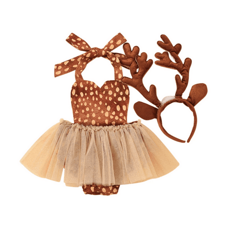 Christmas Baby Girl’s Deer Pattern Jumpsuits Bandage Backless One-piece Shorts and Antler Headband
Christmas Baby Girl’s Deer Pattern Jumpsuits Bandage Backless One-piece Shorts and Antler Headband