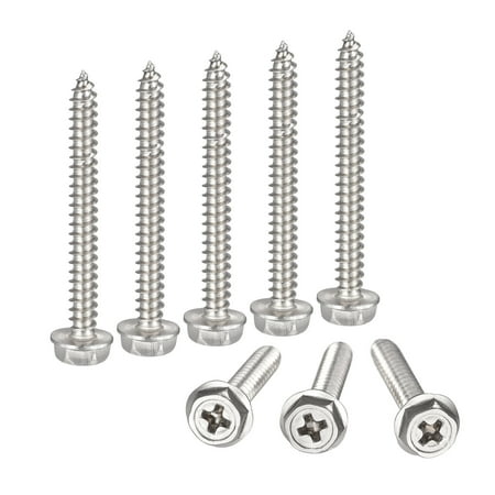 Uxcell M4 x 40mm 304 Stainless Steel Phillips Hex Washer Self Tapping Screws 50 Pack
Uxcell M4 x 40mm 304 Stainless Steel Phillips Hex Washer Self Tapping Screws 50 Pack