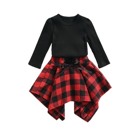 Sunisery 2Pcs Toddler Baby Girls Christmas Outfits Long Sleeve T-shirt Top+Red Plaid Skirt Dress Clothes Black 6-12 Months
Sunisery 2Pcs Toddler Baby Girls Christmas Outfits Long Sleeve T-shirt Top+Red Plaid Skirt Dress Clothes Black 6-12 Months