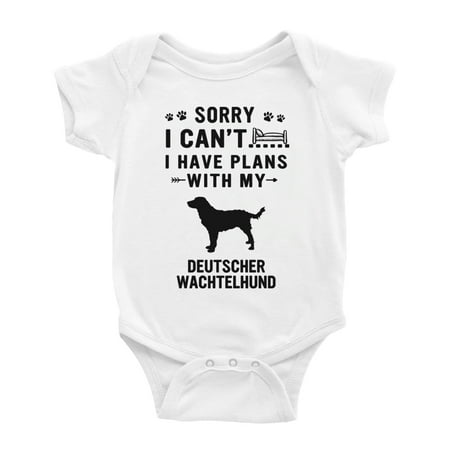 Sorry I Can t I Have Plans With My Deutscher Wachtelhund Love Pet Dog Funny Baby Bodysuit (White 3-6 Months)
Sorry I Can t I Have Plans With My Deutscher Wachtelhund Love Pet Dog Funny Baby Bodysuit (White 3-6 Months)