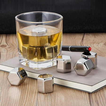 SPRING PARK 4Pcs Stainless Steel Ice Cubes Chilling Stones Rocks Reusable for Whiskey Wine Drinks
SPRING PARK 4Pcs Stainless Steel Ice Cubes Chilling Stones Rocks Reusable for Whiskey Wine Drinks