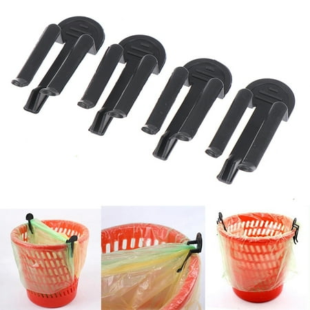 4Pcs Trash Can Clips Plastic Fixed Garbage Bag Clip Fixed Waste Bin Bag Holder