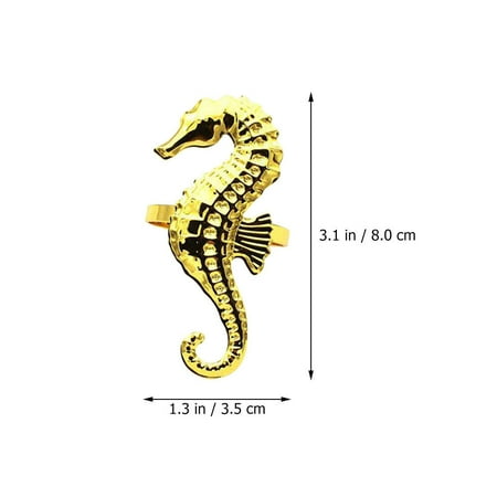 6pcs Creative Seahorse Shaped Napkin Ring Dining Table Napkin Buckle Restaurant Hotel Use Alloy Napkin Holder
6pcs Creative Seahorse Shaped Napkin Ring Dining Table Napkin Buckle Restaurant Hotel Use Alloy Napkin Holder