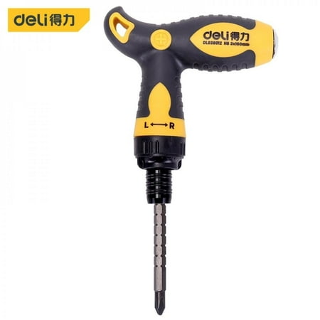 Promotions! DELI T-type Anti-slip Ratchet Telescopic Dual Purpose Screwdriver Electrician Woodworking Household Repair Accessories
Promotions! DELI T-type Anti-slip Ratchet Telescopic Dual Purpose Screwdriver Electrician Woodworking Household Repair Accessories