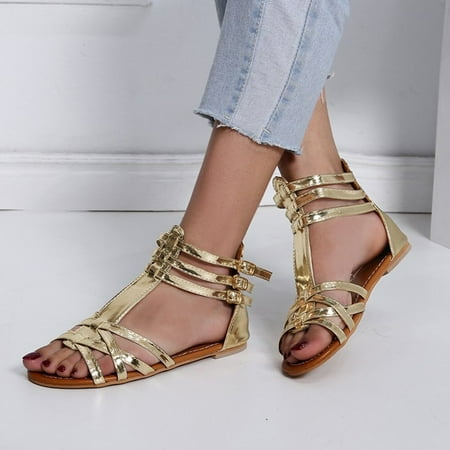 uikmnh Women Shoes Summer Fashion Womens Casual Shoes Breathable Outdoor Leisure Roman Sandals Gold 9
uikmnh Women Shoes Summer Fashion Womens Casual Shoes Breathable Outdoor Leisure Roman Sandals Gold 9