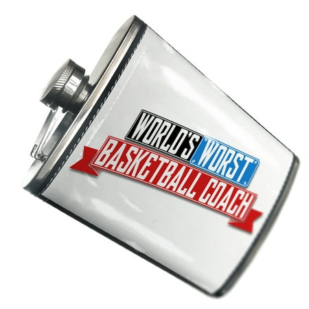 NEONBLOND Flask Funny Worlds worst Basketball Coach