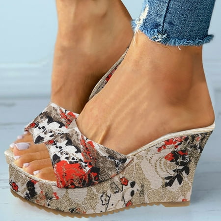 〖Yilirongyumm〗 Red 40 Sandals Women Ladies Fashion Flower Cloth Thick Bottom Wedge Heel Non Slip Fish Mouth Sandals
〖Yilirongyumm〗 Red 40 Sandals Women Ladies Fashion Flower Cloth Thick Bottom Wedge Heel Non Slip Fish Mouth Sandals